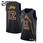 Maillot NBA Los Angeles Lakers Jake Laravia Nike 2025-26 City Edition Noir Swingman - Enfant